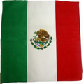 100% Cotton Mexican Flag Bandanna